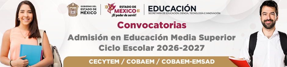 Admisión Educación Media Superior CECYTEM-COBAEM 2026-2027